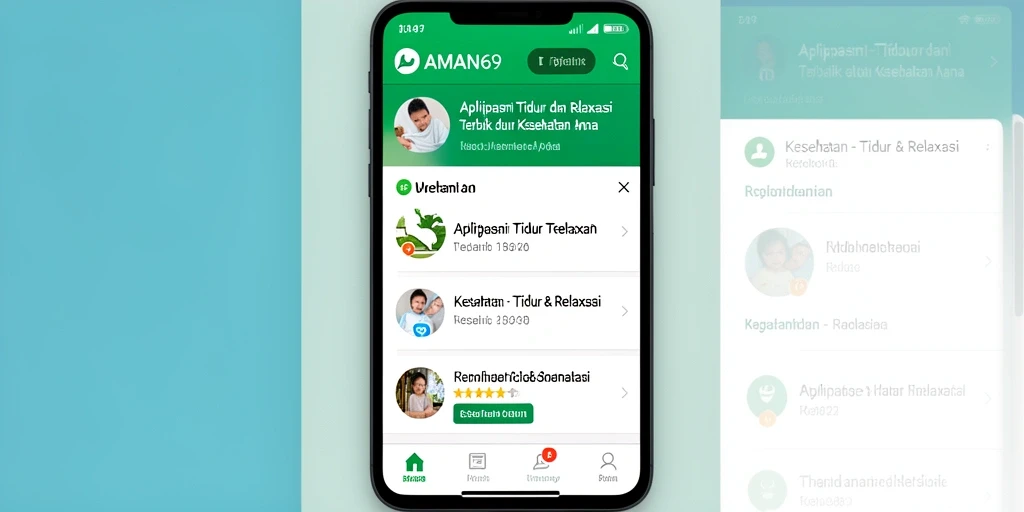 Antarmuka AMAN69 yang sederhana dan mudah digunakan untuk Tidur & Relaksasi.