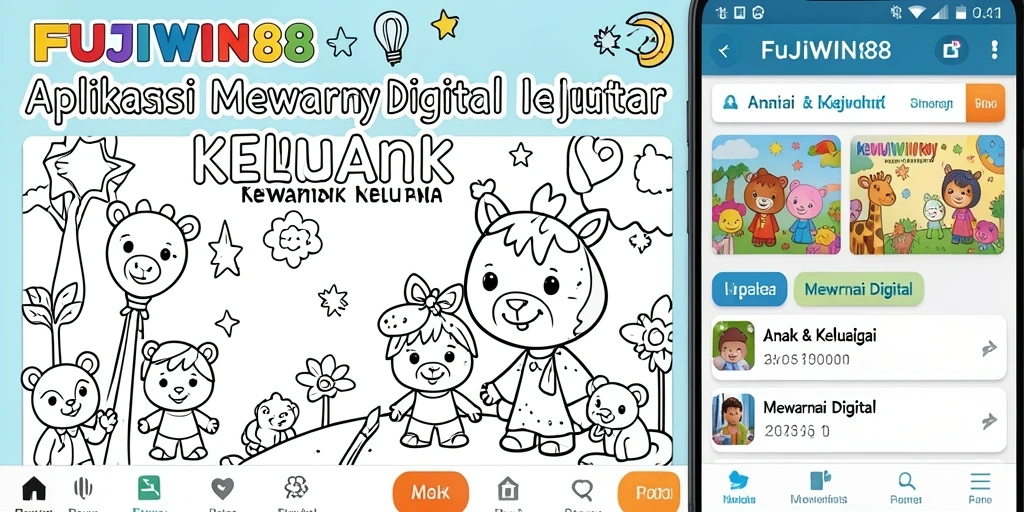 Antarmuka mewarnai digital yang interaktif dan menyenangkan.