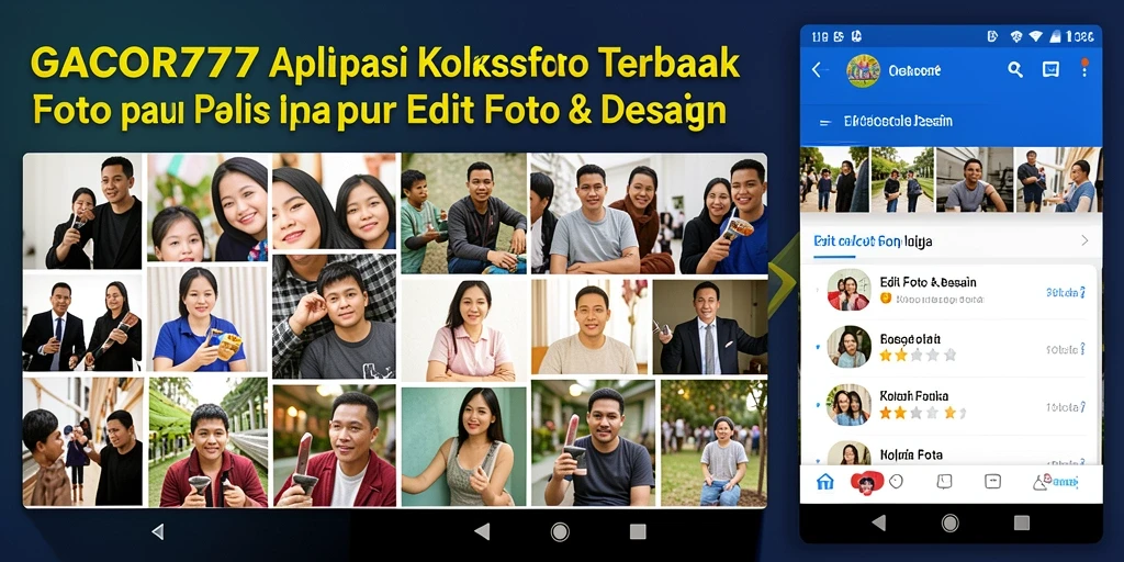 Antarmuka GACOR777 menampilkan fitur kolase foto yang menarik.