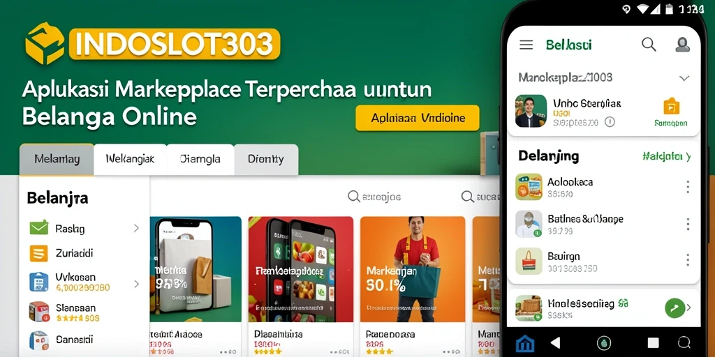 Tampilan antarmuka aplikasi INDOSLOT303 untuk belanja online.