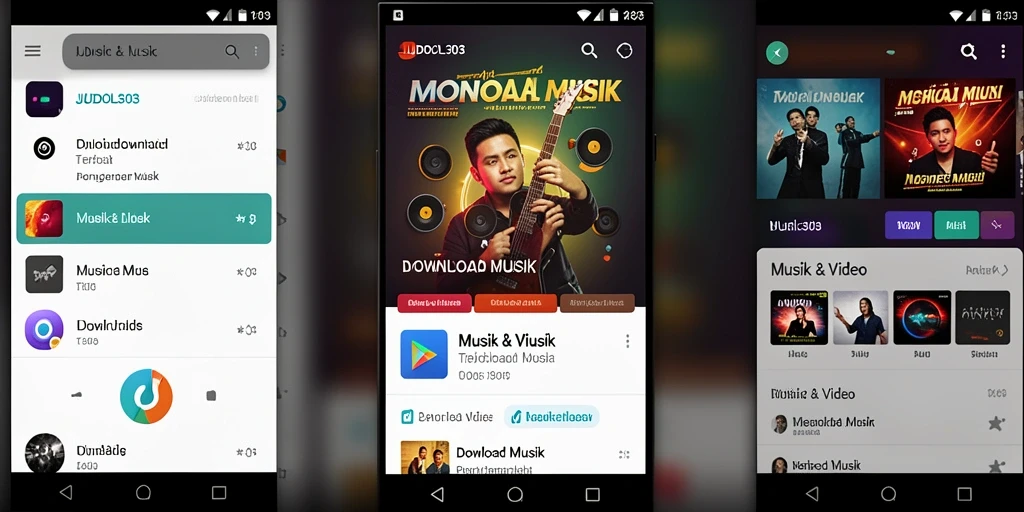Screenshot antarmuka JUDOL303 dengan fitur Download Musik yang menarik.