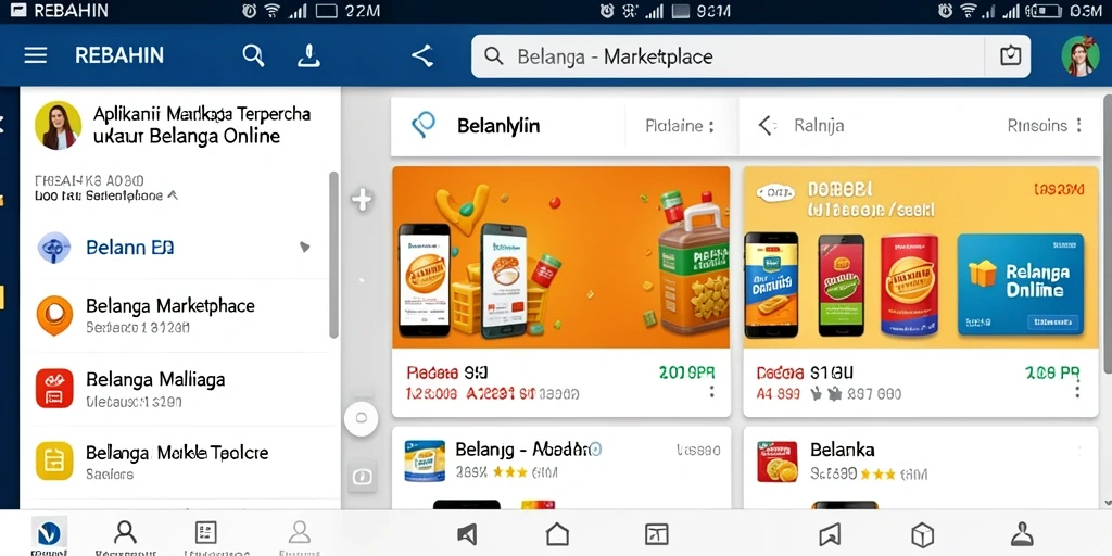 Antarmuka pengguna REBAHIN yang intuitif dan menarik untuk berbelanja.