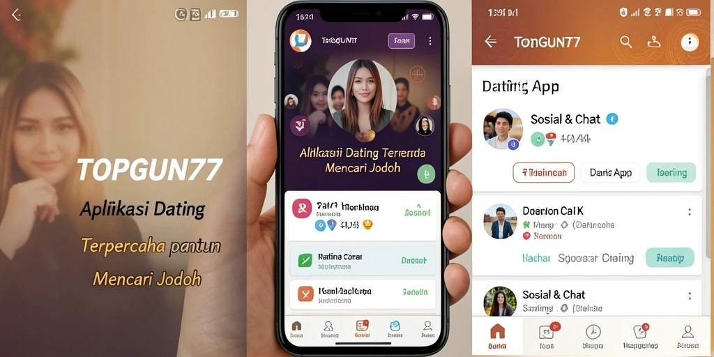 Antarmuka utama TOPGUN77 dengan fitur pencarian pasangan yang mudah digunakan.