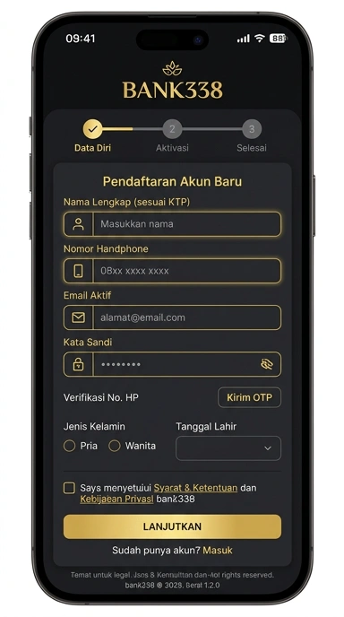Daftar Akun Baru Bank338 untuk Pengguna Android
